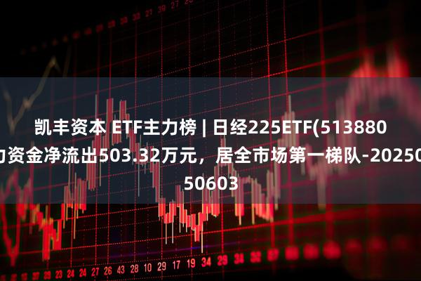 凯丰资本 ETF主力榜 | 日经225ETF(513880)主力资金净流出503.32万元，居全市场第一梯队-20250603